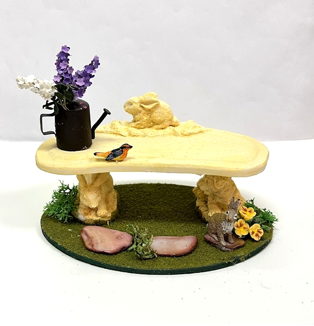 Spring Bench with Rabbit